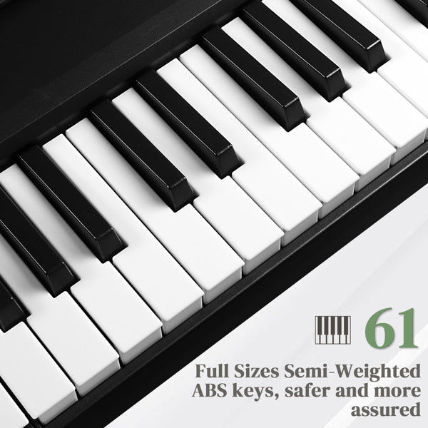 61 Key Half Hammer Keyboard, Portable And Foldable, Black Electronic Keyboard,  Prohibited From Selling AM